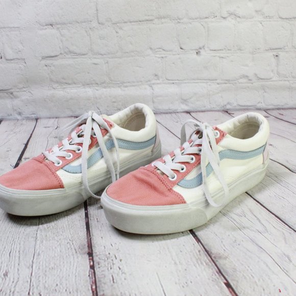 Vans All Star Chuck Taylor Tri Color Skate Low Top Lace Up Sneaker M 6 L 7.5 - Picture 2 of 8